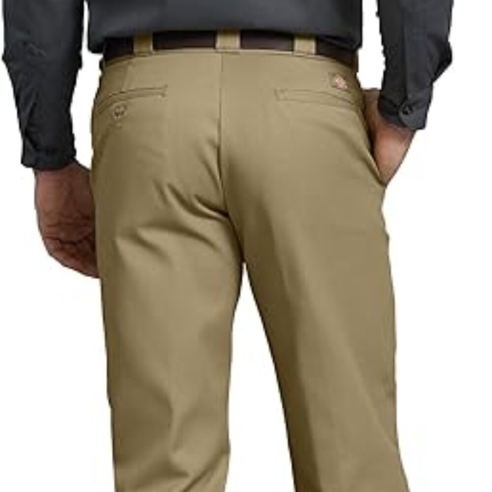 Mens Dickies work pants size 38x32 khaki colored.